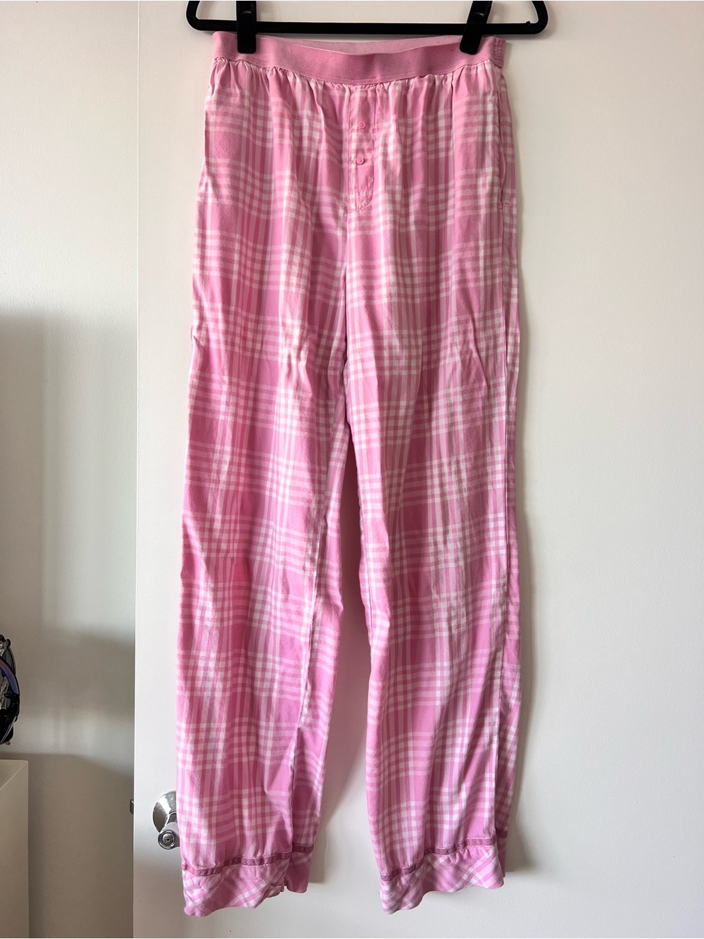 Victoria's Secret PINK Flannel Plaid Pajama Set Pink Size M/L - Picture 2 of 15